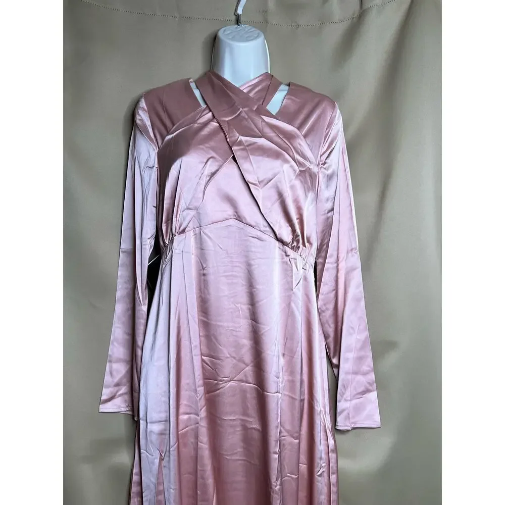 Area Stars Pink Satin Dress M - Picture 3 of 8